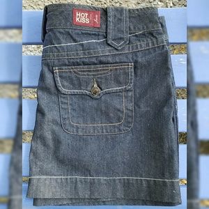 Hot Kiss Skirts - Hot Kiss Mini Jean Skirt Dark Wash Hot Kiss Skirts - Hot Kiss Mini Jean Skirt Dark Wash